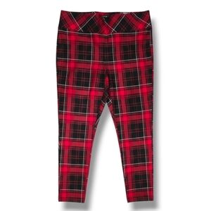 Red Plaid Women's Stretch Leggings